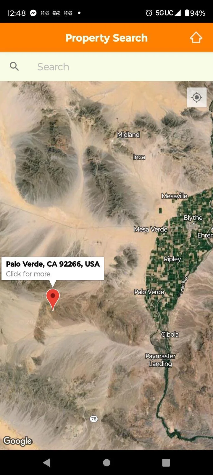 O 0 CA., Palo Verde, CA 92266
